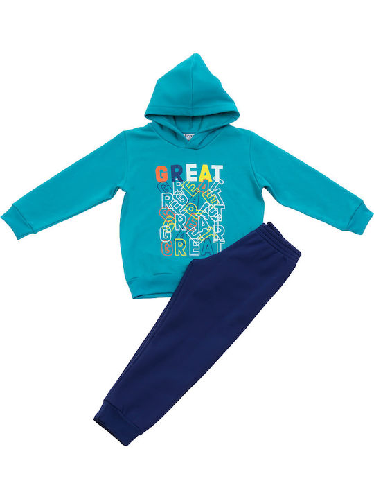 Trax Kids Sweatpants Set Turquoise 2pcs