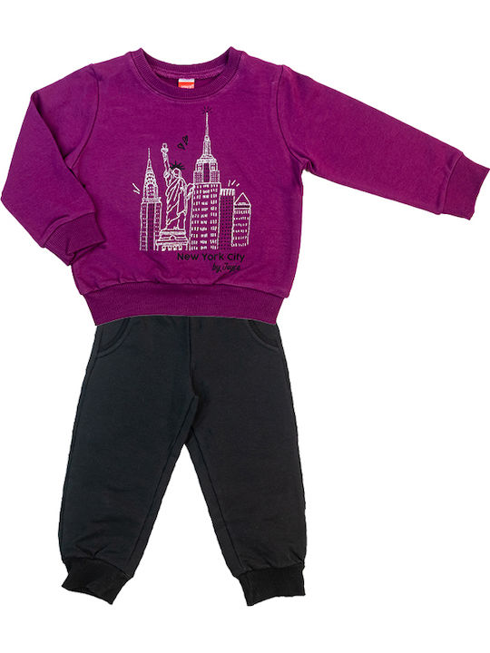 Set Trening pentru Copii Violet 2 Bucăți Girl