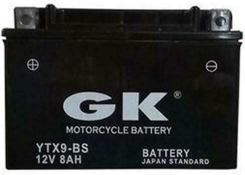 GK Inchis Baterie Motocicleta YTX9-BS cu Capacitatea 8Ah