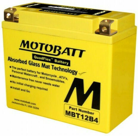 MotoBatt Motorcycle Battery YT12B-BS with Capacity 11Ah