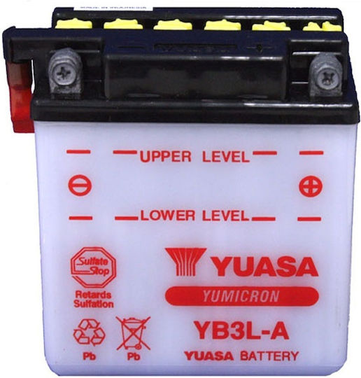 Yuasa Отворен тип Мотоциклетна батерия с капацитет 3.2Ах