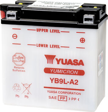 Yuasa Μπαταρία Μοτοσυκλέτας YB9L-A2 με Χωρητικότητα 9.5Ah