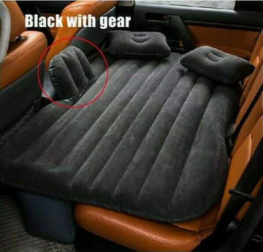 Lariz Car Inflatable Mattress Inflatable Travel Mattress for the Back Seat of the Car Black in Black Color