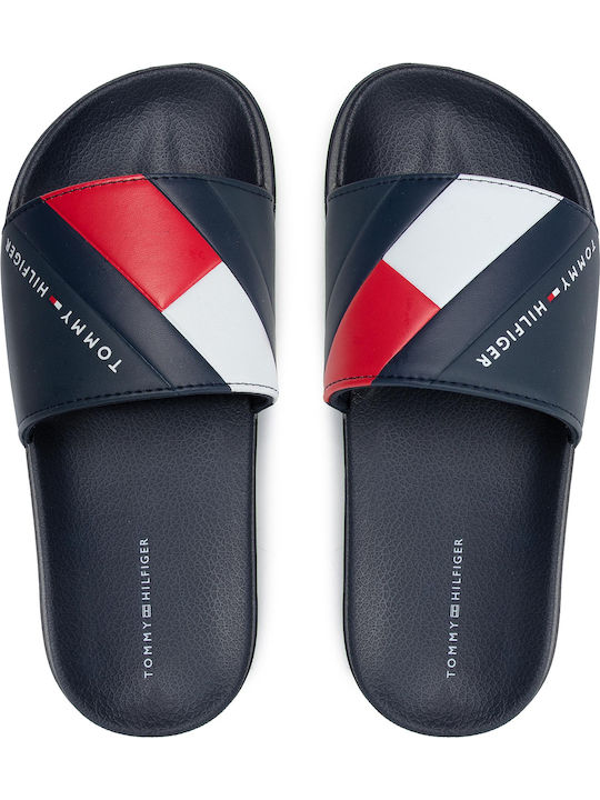 Παιδικές Σαγιονάρες Slides Μπλε Flag Print Pool