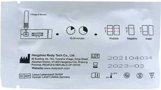 Realy Novel Coronavirus SARS-Cov-2 Antigen Rapid Test 25pcs Diagnostic Test for Rapid Detection Antigens with Nasal Sample