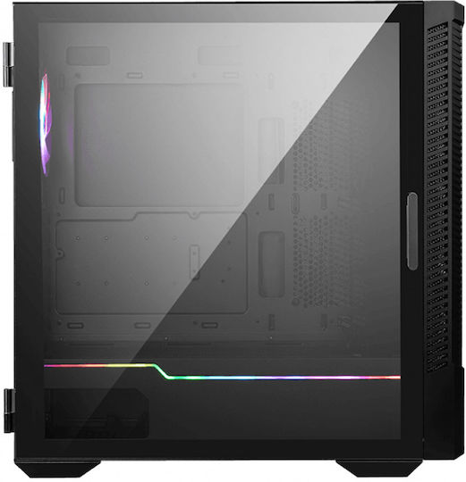 MSI MPG Velox 100P Airflow Gaming Midi Tower Κουτί Υπολογιστή με Πλαϊνό Παράθυρο και RGB Φωτισμό Μαύρο