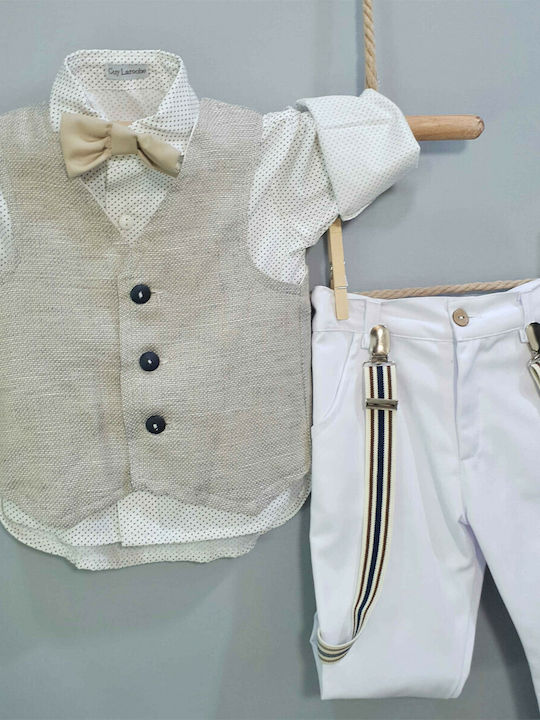 Guy Laroche Costum De Botez Bej 6 Bucăți