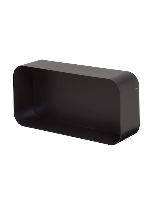 Sealskin Brix Επιτοίχια Ραφιέρα Μπάνιου Μεταλλική 50x12x24cm Μαύρη