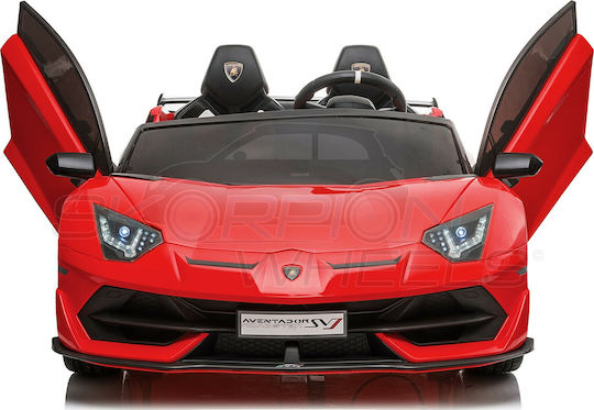 Lamborghini Aventador SVJ Două Locuri Cu Telecomandă Licențiat 24 Volt Roșu Pentru 6+ Ani