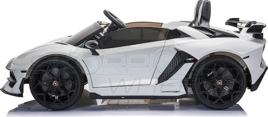 Lamborghini Aventador SVJ Две Места с Дистанционно Управление Лицензиран 12 Волта Бял за 1+ Години