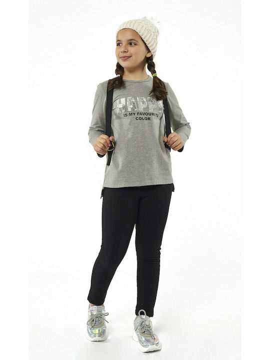 Evita Kids Blouse Long Sleeve Gray