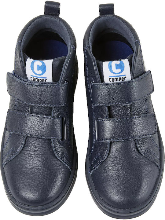 Runner Four Παιδικά Sneakers High Ανατομικά με Σκρατς Navy Μπλε