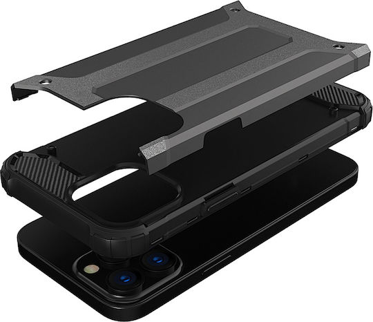 Powertech Задна корица Пластмаса Черен (iPhone 13 Pro Max)