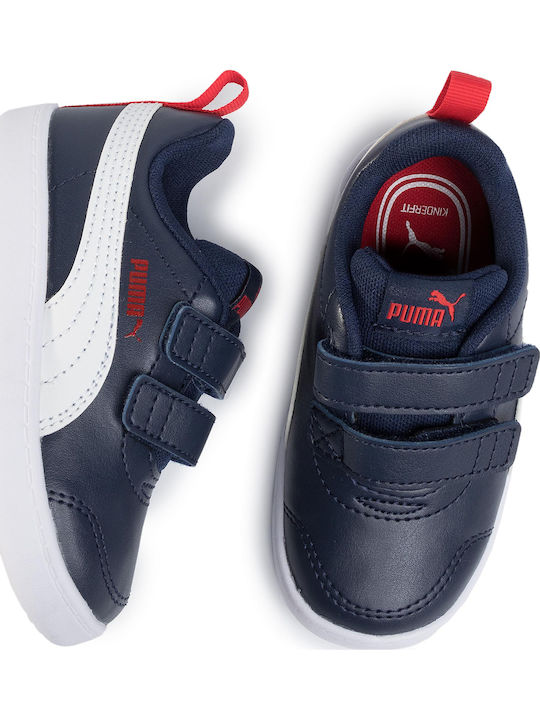 Courtflex Kids Sneakers with Scratch Navy Blue
