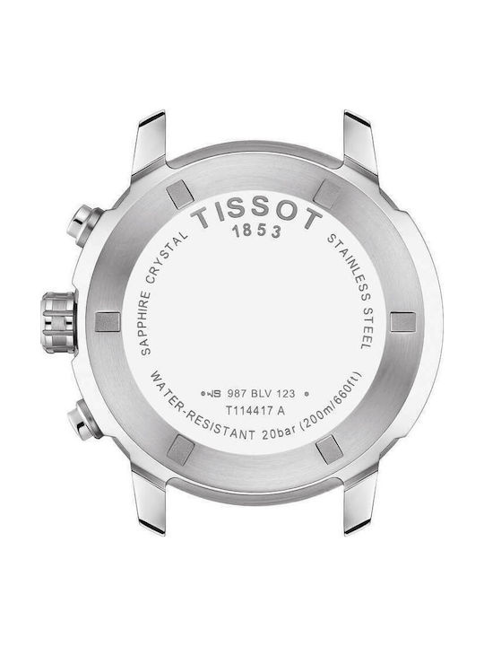 Tissot Prc 200 Ceas Bărbați 42mm Cronograf Baterie cu Brățară Din Metal Argintie