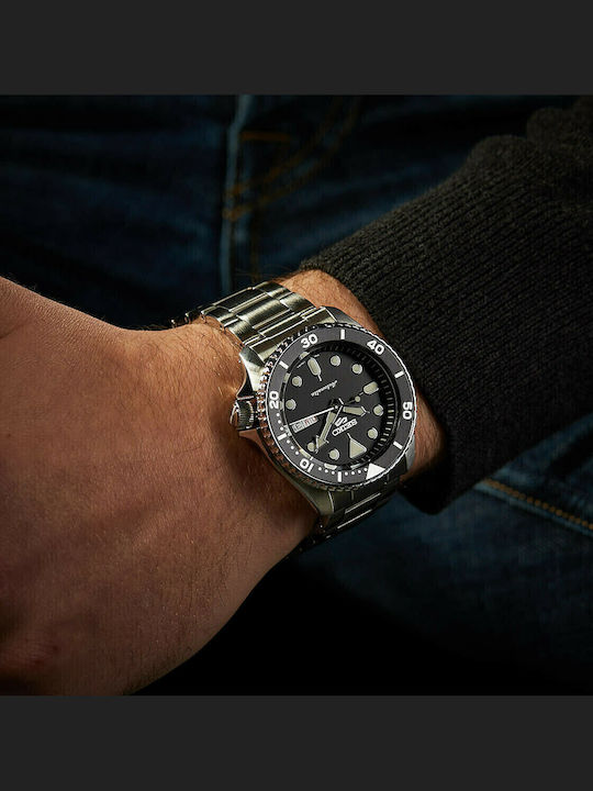 Seiko 5 Sports Ρολόι Αυτόματο με Μεταλλικό Μπρασελέ Seiko 5 Sports Ρολόι Αυτόματο με Μεταλλικό Μπρασελέ