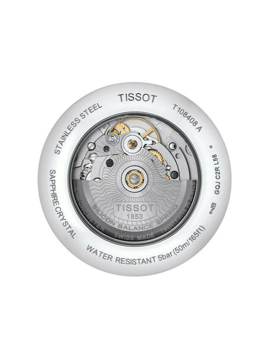 Tissot T-Classic Ballade Powermatic Ceas Automat cu Maro Curea de piele