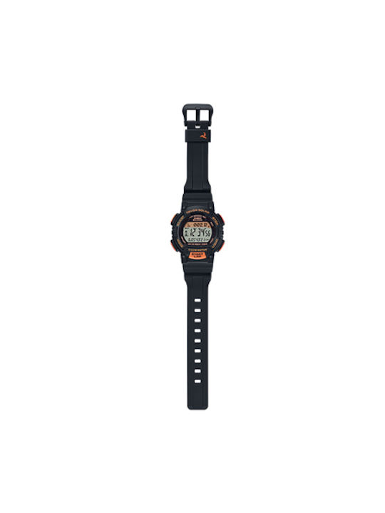 Casio Digital Watch Solar with Black Rubber Strap