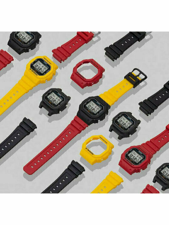 Casio G-Shock Ανδρικό Ρολόι 43.8mm Μπαταρίας με Κίτρινο Καουτσούκ Λουράκι