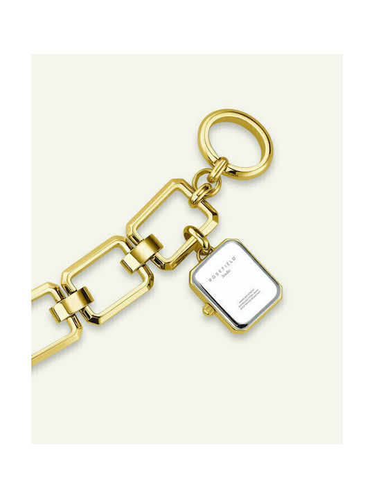 Rosefield The Octagon Charm Γυναικείο Ρολόι 20mm Μπαταρίας με Χρυσό Μεταλλικό Μπρασελέ