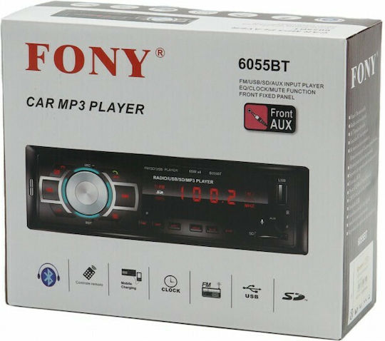 Fony 6055 BT Auto-Audiosystem Radio (1 DIN) (Bluetooth/USB)