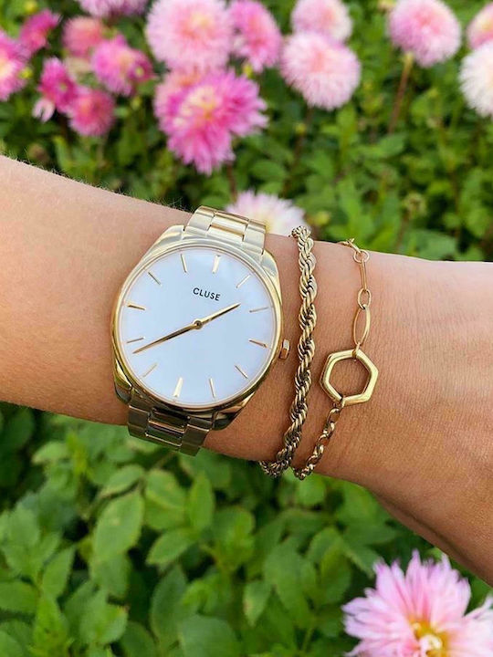Cluse Feroce Women's Watch with Gold Metal Bracelet