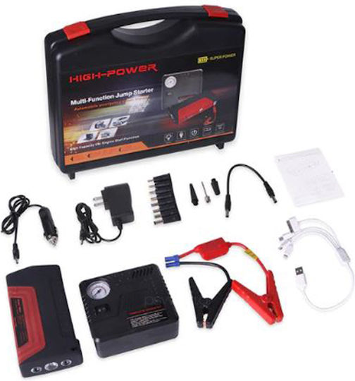 High Power TM-15 Portable Car Battery Jump Starter 68800mAh with Φακό / Power Bank / USB / Pump 12V
