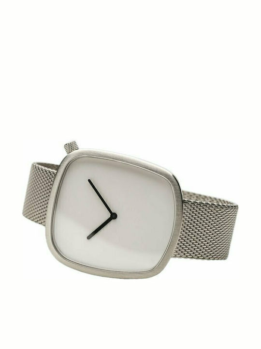 Bering Time Γυναικείο Ρολόι 40mm Μπαταρίας με Ασημί Μεταλλικό Μπρασελέ