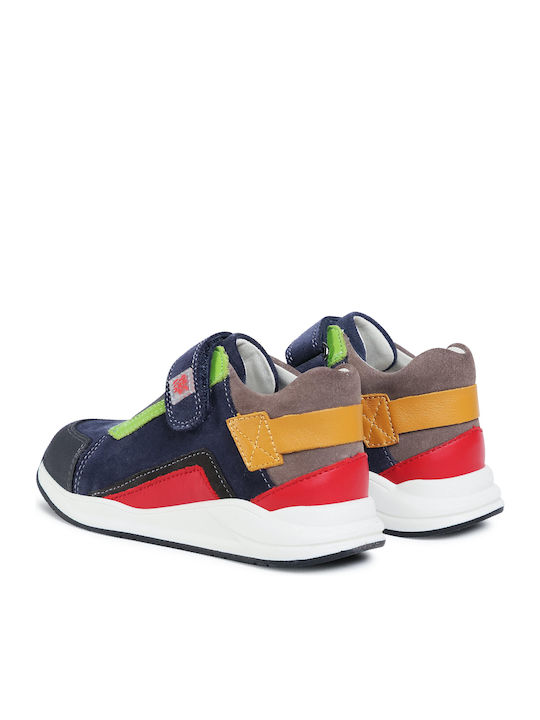 201356 Παιδικά Sneakers High Ανατομικά με Σκρατς Navy Μπλε