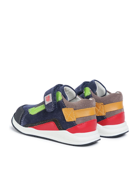 201356 Παιδικά Sneakers High Ανατομικά με Σκρατς Navy Μπλε