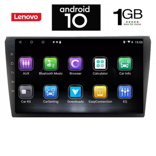 Lenovo Sistem Audio Auto pentru Seat Exeo Audi A4 2002-2008 (Bluetooth/USB/AUX/WiFi/GPS/Apple-Carplay/Android-Auto/Partitură) cu Ecran Tactil 9"