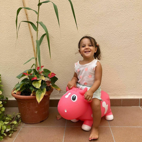 Kidzzfarm Hop Hop Cow Bella for 1+ years Years Pink 40cm.