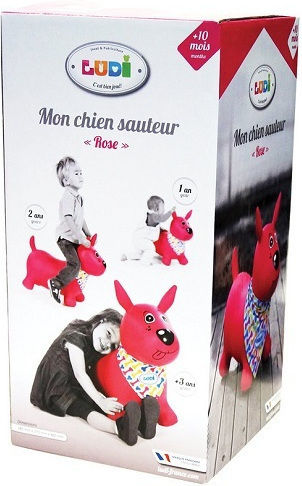 Ludi Hopfen Hopfen Hund Bouncing Dog für 1+ Jahr alt Jahre Rosa 48cm.