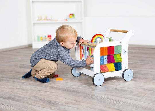 Small Foot Baby Push Walker Elephant for 12+ Months White