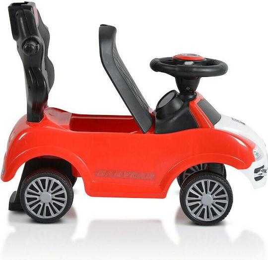 Moni Rider 308 Количка Езда На с Ръкохватка За Родител За 12+ Месеца Червена