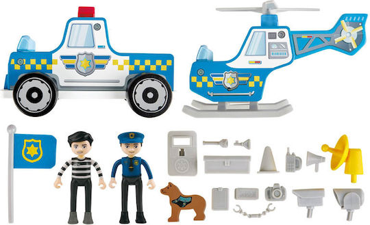Hape Metro Police Department Playset Γκαράζ Αστυνομικό για 3+ Ετών