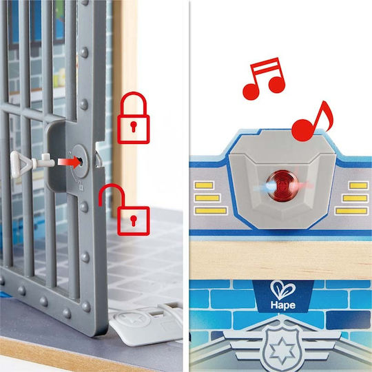 Hape Metro Police Department Playset Γκαράζ Αστυνομικό για 3+ Ετών