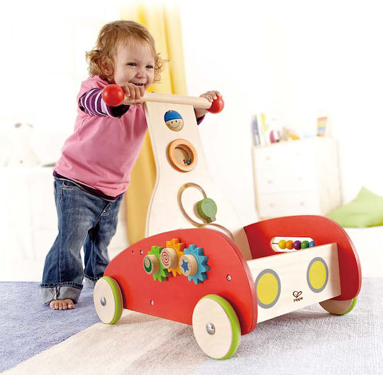 Hape Baby Push Walker with Activities Red