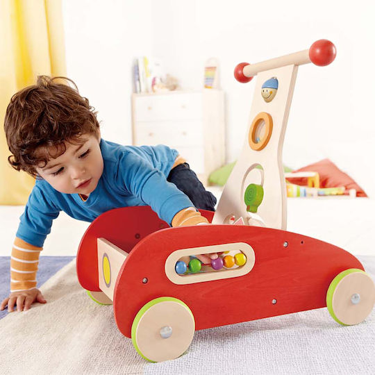 Hape Baby Push Walker with Activities Red