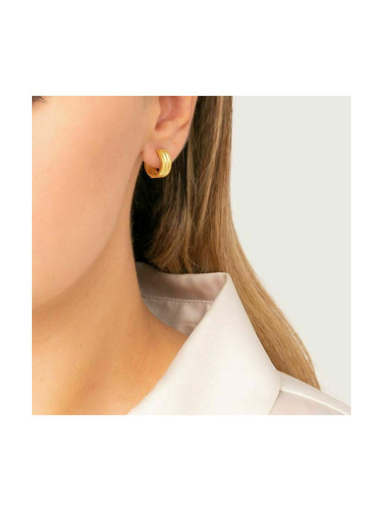 Excite-Fashion Silver Series Earrings Hoops made of Silver Gold Plated