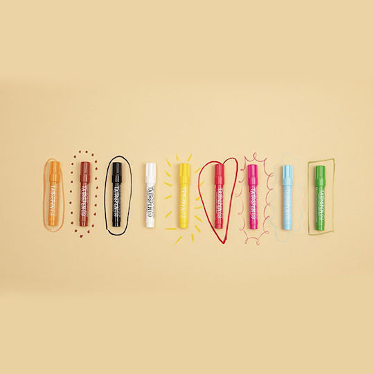 Nailmatic Skin Painting Set Tattoopen With Booklet Brown, Black, White Children's Makeup