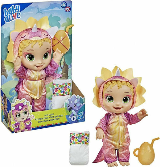 Hasbro Baby Alive Baby-Puppen-Set Dino Cuties Doll Triceratops Für 3+ Jahre