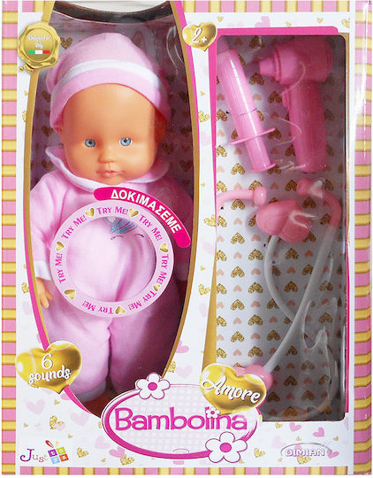 Just Toys Bambolina Baby-Puppen-Set Amore Baby & Doctor Set Für 2+ Jahre 33 cm Verschiedene Designs 1 Stk
