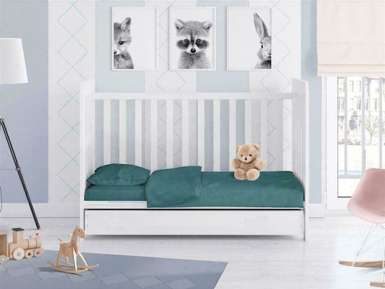 Dimcol Baby Duvet Cover Solid 494 Petrol 120x160cm