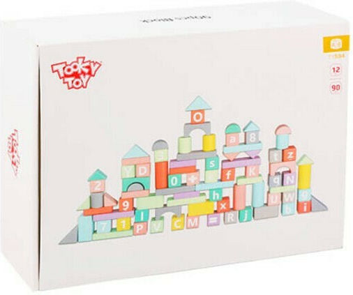 Tooky Toys Конструктори Комплект Дървени За 1+ Години 90 Бройки