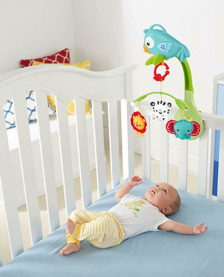 Fisher Price Мобиле Детско легло с музика и въртене Rain Forest за 0++ месеца