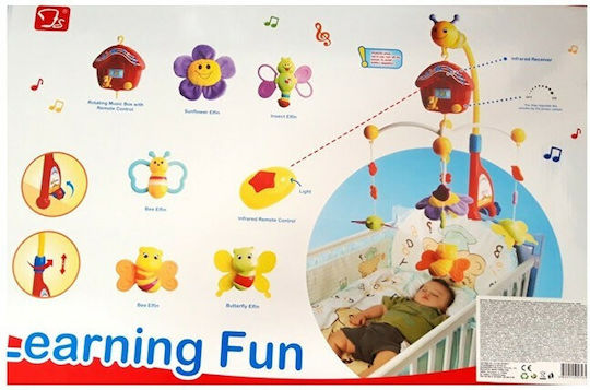 Moni Μόμπιλε Κούνιας με Μουσική Carousel with Remote για Νεογέννητα