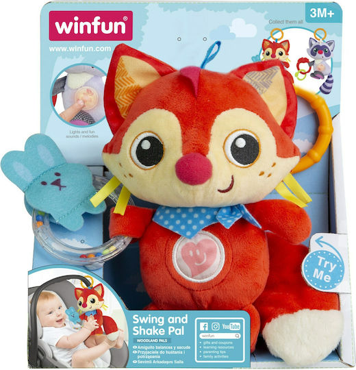 Winfun Suspendata Jucărie Auto cu Muzică și Jucărie de dentiție Swing With The Fox 720021-NL