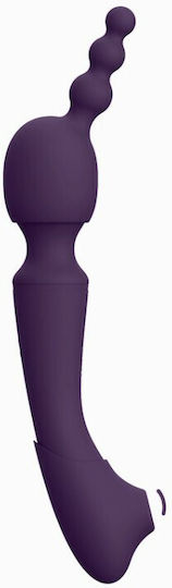 Vive Nami Vibrator Massage Wand, Attachments & Pulsewave Purple 22cm Purple