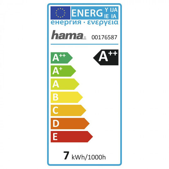 HAMA Smart Λάμπα LED 7W για Ντουί E27 Ρυθμιζόμενο Λευκό